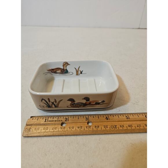 Vintage Soap Dish Wood Ducks by Andre Richard Made In Japan - Picture 5 of 6